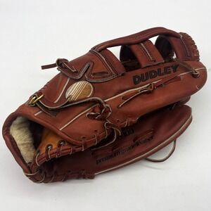 Dudley Softball Glove RHT 12.5 Brown Thunder DFG 100 Leather H-Web Mitt Baseball
